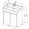 Aquanet 302523 Тумба с раковиной Nova Lite 60 2 дв. цв. бел. глянец (302523)