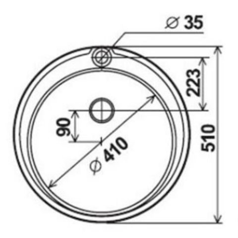 мойка врезная круглая D51 см