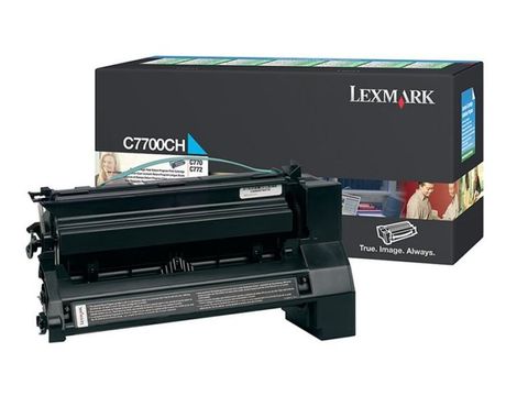 Картридж для принтеров Lexmark C770/C772 голубой (cyan). Ресурс 10000 стр (C7700CH)
