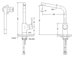 СМЕСИТЕЛЬ ДЛЯ КУХНИ BRAVAT PALACE F7172217CP-1-RUS