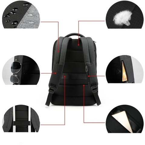 Картинка рюкзак для ноутбука Tigernu T-B3516 темно-серый - 6