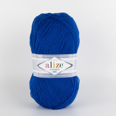 ALIZE "LANAGOLD 800", 49% шерсть, 51% акрил, 100 гр, 800 м, 141 василек