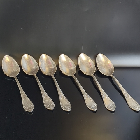 Ложки столовые набор из 6 штук, клеймо Зиш, мНЦ, винтаж СССР 1960-1980 гг