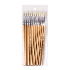 
          Кисть коза, Alingar, круглая, №6, деревянная ручка, 12шт/уп, европодвес