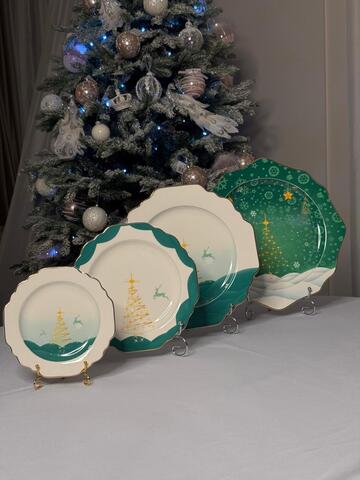 Тарелка для горячих блюд First Lady "Лес Рождества"