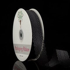 Лента кружево (3см*45м) Черный, 1 шт.