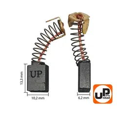 Щетка графитовая UNITED PARTS для METABO KS/KGS216 (аналог 1388734023) 6,2х10,2х13,3мм (90-0813)