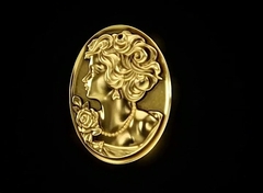 Силиконовый молд Камея Девушка № 20