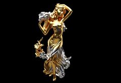 Силиконовый молд Богиня весны, цветов и юности