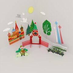 Театральная декорация к 9 мая "Парад на Красной площади"