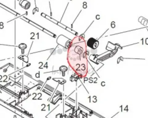 A07H570500, Муфта Konica Minolta bizhub C452, C552, C652, C652DS, Original