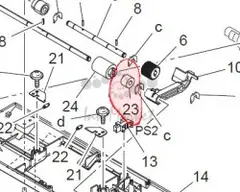 A07H570500, Муфта Konica Minolta bizhub C452, C552, C652, C652DS, Original