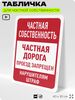 Табличка для частной территории 