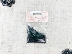 Бисер некалиброванный, 20 гр, размер 8/0, пр-во Китай, чёрный блестящий