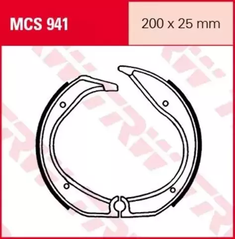 Колодки тормозные барабанные MCS941