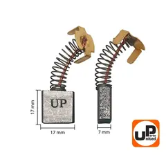 Щетка графитовая UNITED PARTS 7х17х17мм для HITACHI (аналог 999044) (10шт)