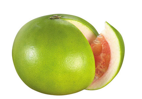 Помело зеленое с красной мякотью~700г