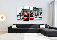 Модульная картина "Лондонский автобус"