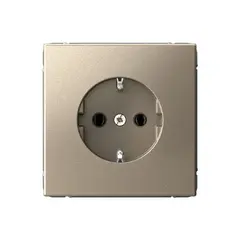 Art Gallery розетка с заземлением, 16А, механизм, быстрозажим. клем., Шампань