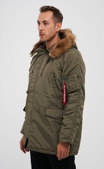 Парка Alpha Industries N-3B Logo Oxford Parka Olive Green (Зеленая)