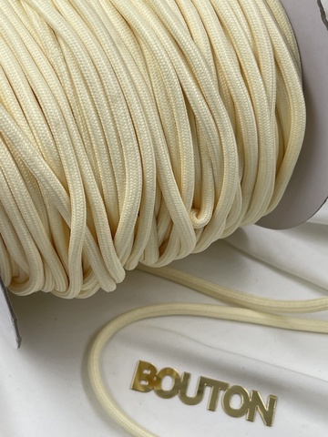 Шнур круглый светло-жёлтый метражом 5 мм