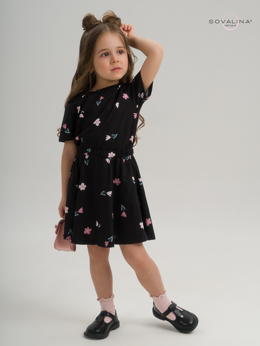 Костюм Мальвина SG тюльпаны на черном New