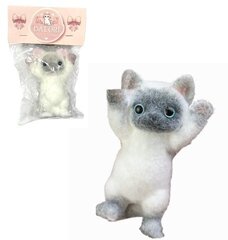 Антистресс Котик с Ворсом Серый 12см,(150гр)