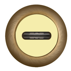 Накладка FUARO SC RM AB/GP-7 под сувальдный ключ, автом. шторка, бронза (1шт)