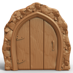 Силиконовый молд № 419 Дверь большая ( серия домики для гномов и фей)