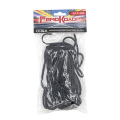 Сетка багажная для крепления груза, с крючками, 400х400мм, шт. (РемоКолор) 62-5-200