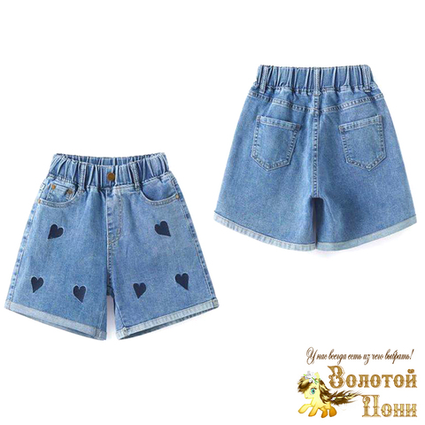 Шорты джинсовые д (4-9) 260419-CA631/В
