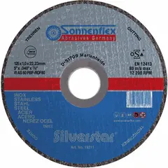 Отрезные диски по металлу Silverstar 230x3,0x22,23 AS36RBF F41 SiS STEEL Sonnenflex 00200