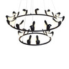 Люстра Creative Bird Chandelier Black 12+6R
