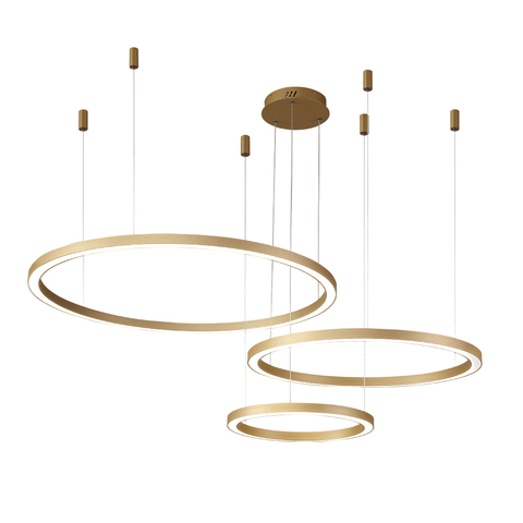 Подвесная светодиодная люстра Crystal Lux FORTUNA SP158W LED GOLD