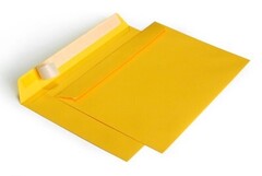 Конверт из бумаги желтого цвета C4 (229х324 мм) 120 г/м²
