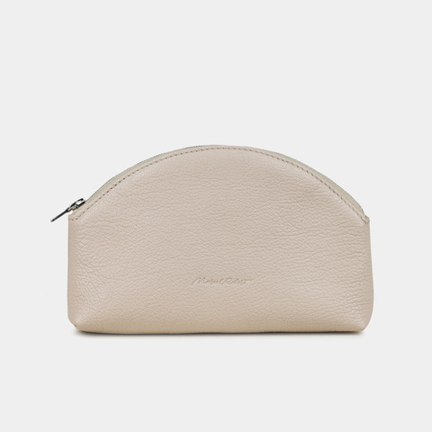 Косметичка Nuage из кожи козы, кремового цвета