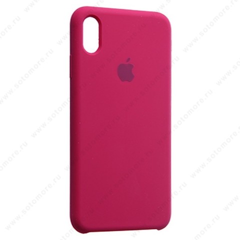 Накладка Silicone Case для Apple iPhone XS Max малиновый