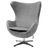 Кресло EGG STYLE CHAIR серый, искусственная замша