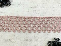 Кружево плетеное, ш. 4,3-4,5 см, чайная роза