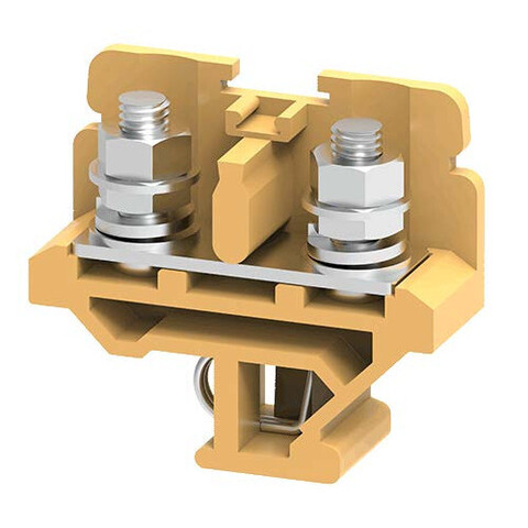 Проходная меламиновая клемма с креплением проводника до 35 мм.кв. 125A/1000V