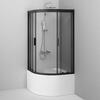 Am.Pm W90G-401A090BT Душевое ограждение Gem Deep 1/4 Rond 90x90 стекло прозрачное, профиль черный матовый,