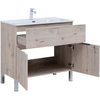 Aquanet 303912 Компл.2 - Тумба Алвита new 90 напольная 1 ящ., 2 дв. цв.дуб веллингтон белый (303912)