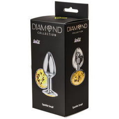 Анальная пробка Lola Toys Diamond Sparkle Small серебро_желтый_коробка