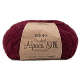 Пряжа Drops Brushed Alpaca Silk 23 бургундия