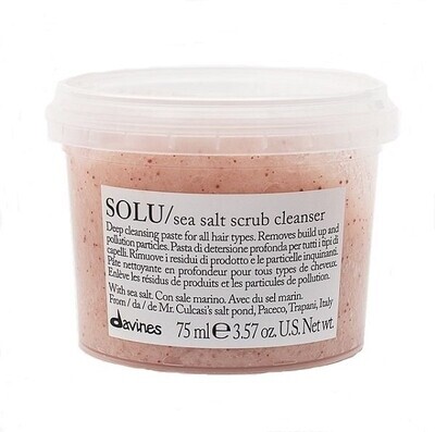 Скраб для кожи головы Davines SOLU/Sea Salt Scrub Cleanser для глубокого очищения всех типов волос 75 мл