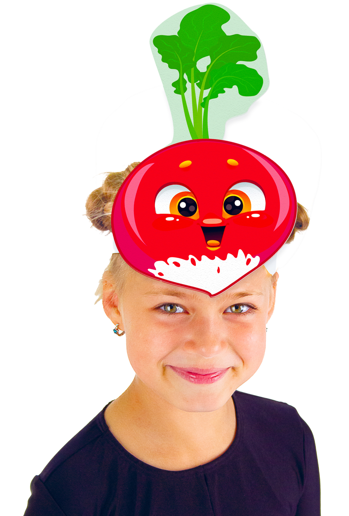Маски овощей и фруктов на голову: распечатать А4