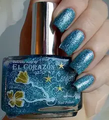 El Corazon Лак Confetti 504a  голубой