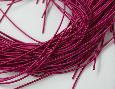 Канитель мягкая матовая малиновая 1мм (№2017)
