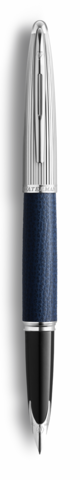 Перьевая ручка Waterman Carene Special Edition Blue Leather  цвет: Blue/Silver, палладиевое перо: F123