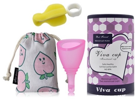 Менструальная чаша Viva Cup анатомической формы, с клапаном